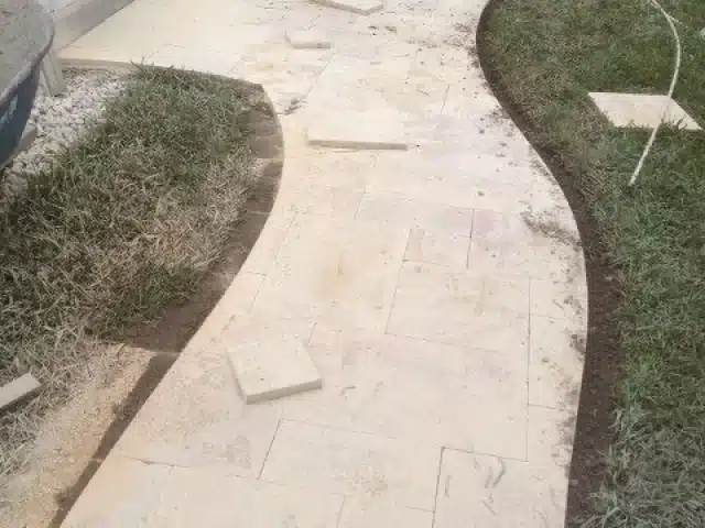 stone paver walkway