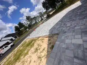 Driveway renovation with pavers