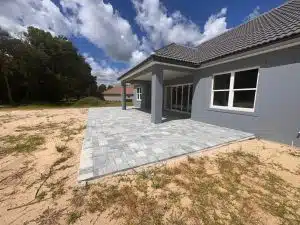 Outdoor deck paver flooring